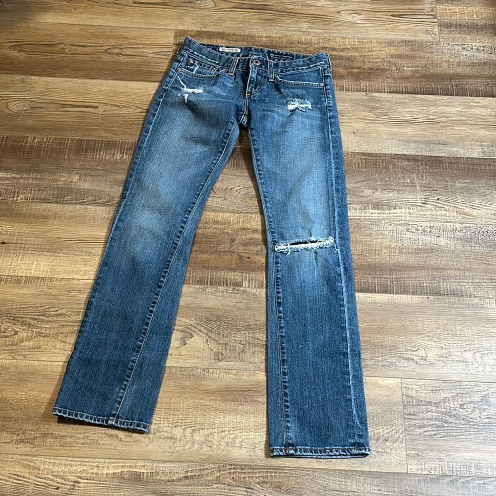 AG Adriano Goldschmied Blue Straight Leg Jeans